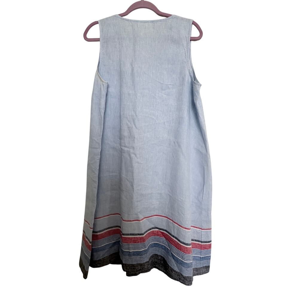 J.Jill Linen smock dress with pockets, see photos slight fading at armpits Large - Picture 5 of 12